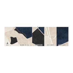 Muestra de fotomural autoadhesivo Deluxe Sticker - Composición abstracta - contraste de colores - Moderno, Abstracción, Pedazo - 100x30 cm