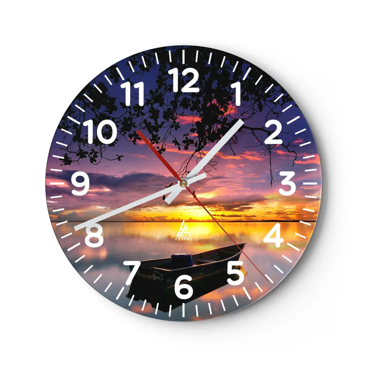 Reloj de pared - Reloj de vidrio - Un cielo de ensueño - 30x30 cm