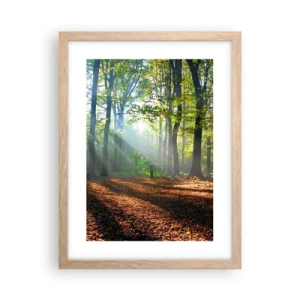 Póster en marco roble claro - Resplandores y sombras - 30x40 cm