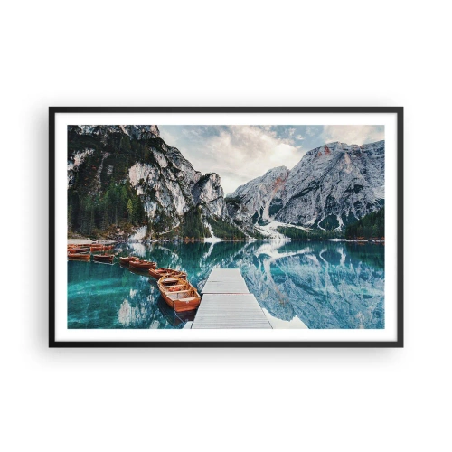 Póster en marco negro - Te mostraremos la fuente de la belleza - 91x61 cm