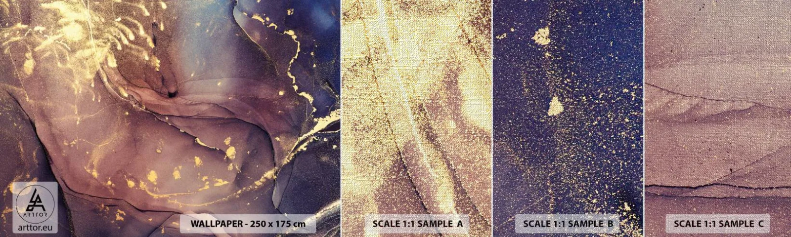 Muestra de fotomural Premium Canvas - Materia y espíritu - Abstracción, Pedazo, Patrón moderno - 100x30 cm