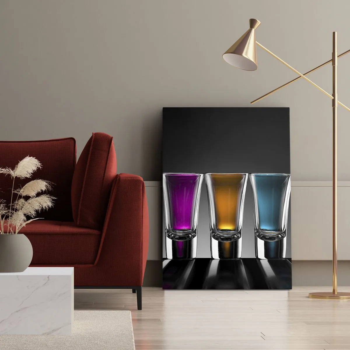 Cuadro sobre lienzo - Impresión de Imagen - Colores de la alegría - 55x100 cm