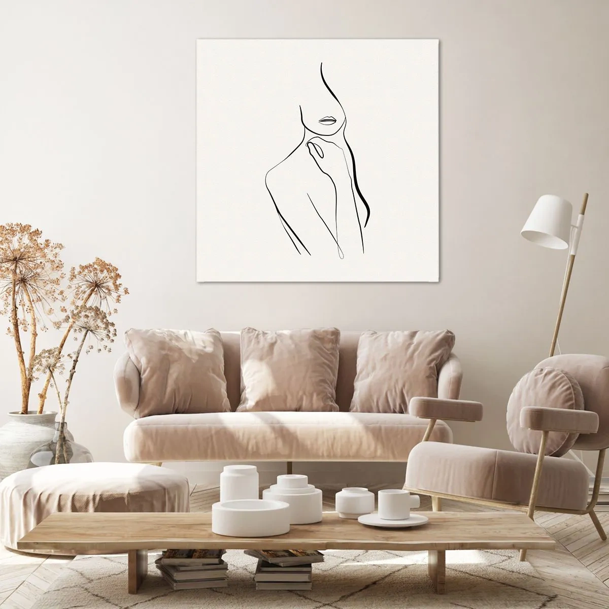 Cuadro sobre lienzo - Impresión de Imagen - Una ola de melancolía - 70x70 cm