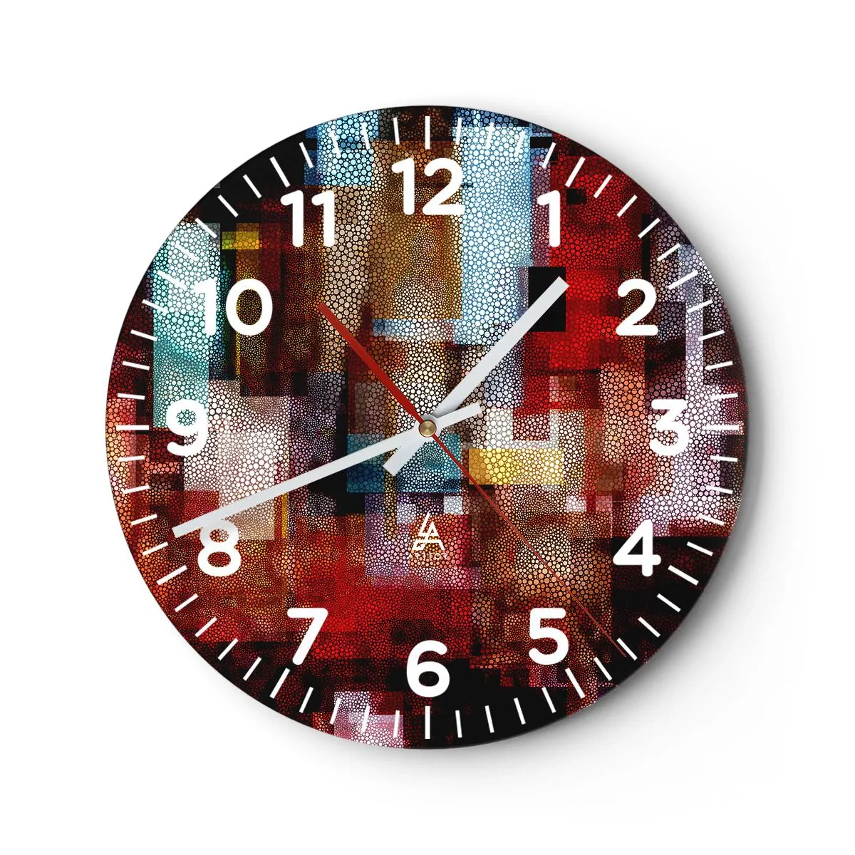 Reloj de pared - Reloj de vidrio - Confusión y desconcierto - 30x30 cm