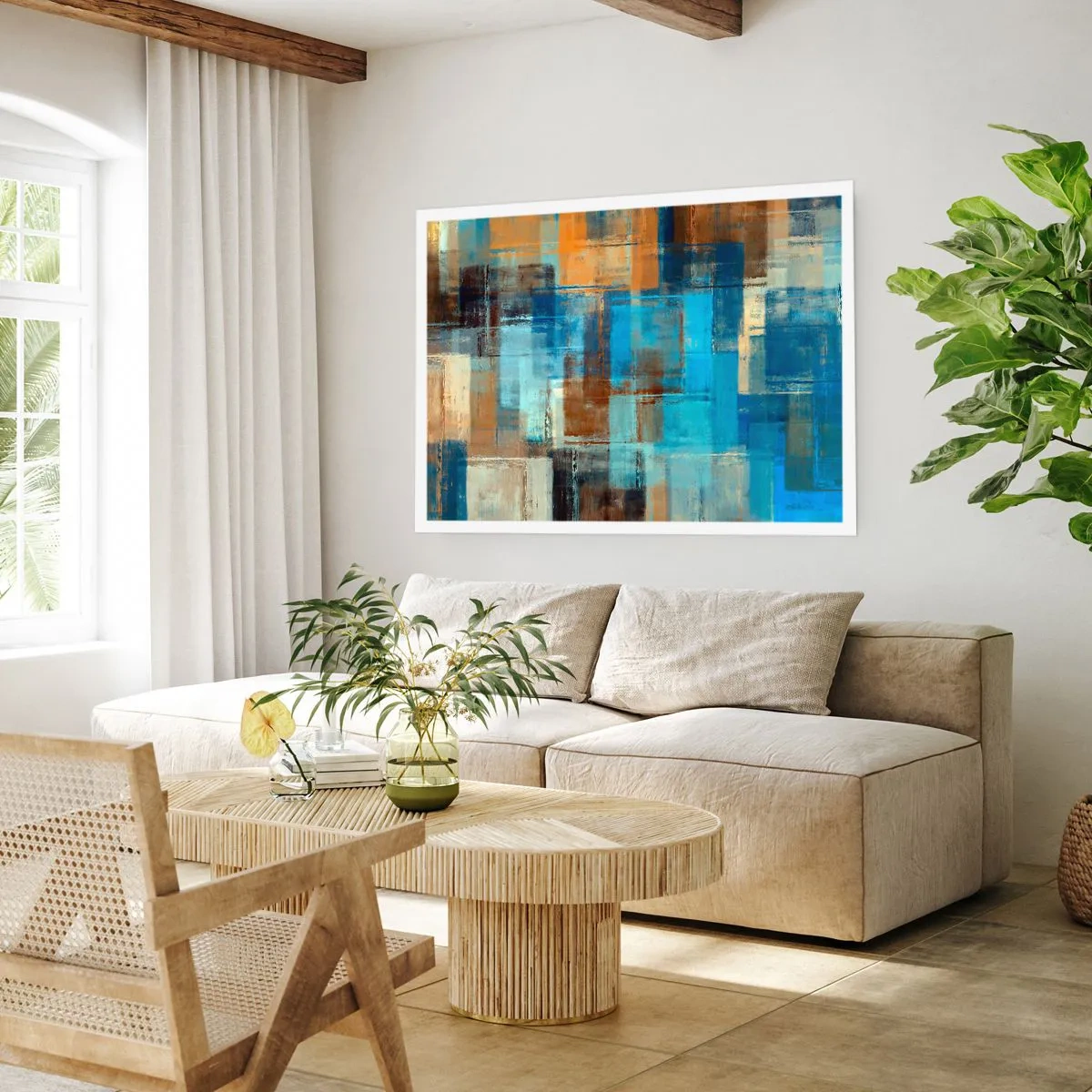 Póster - A través del velo azul - 40x30 cm