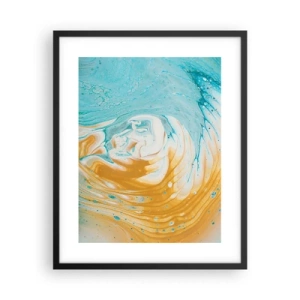 Póster en marco negro - Remolino pastel - 40x50 cm
