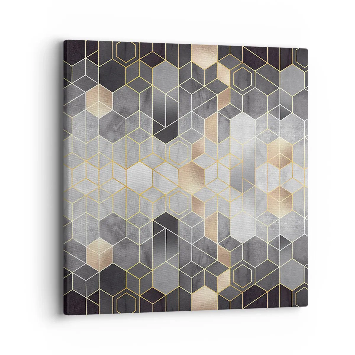 Cuadro sobre lienzo - Impresión de Imagen - Composición de diamantes - 40x40 cm