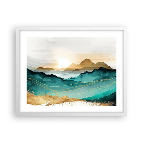 Póster en marco blanco - Al borde de la abstracción - paisaje - 50x40 cm