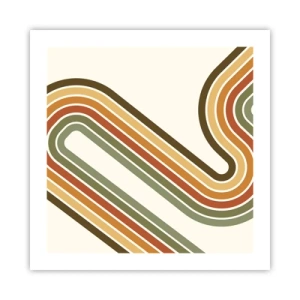 Póster - Zigzagueando hasta su destino - 50x50 cm