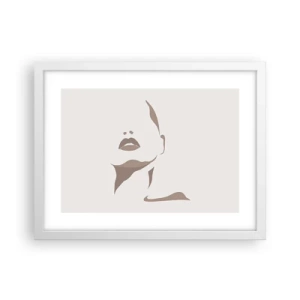 Póster en marco blanco - Creación a partir de la luz y la sombra - 40x30 cm