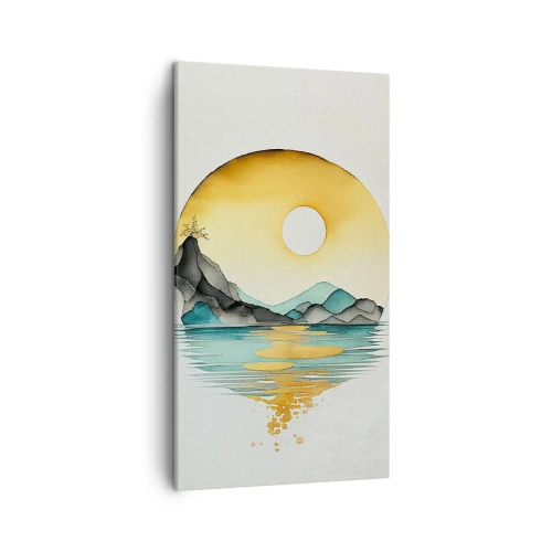 Cuadro sobre lienzo - Impresión de Imagen - En un círculo de belleza - 45x80 cm