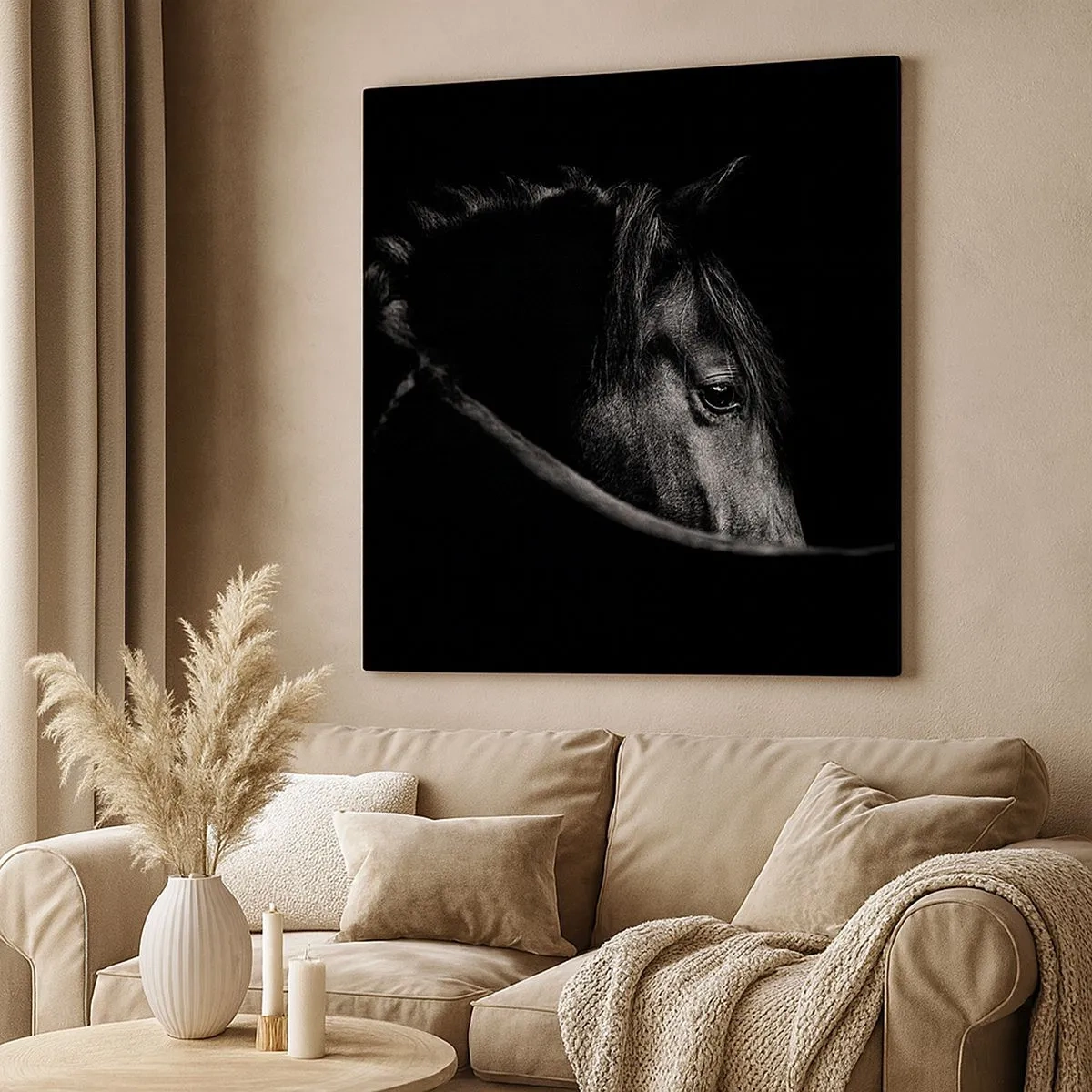 Cuadro sobre lienzo - Impresión de Imagen - Príncipe negro - 30x30 cm