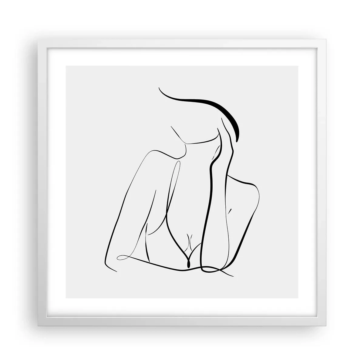 Póster en marco blanco - En la ola de sueños - 50x50 cm