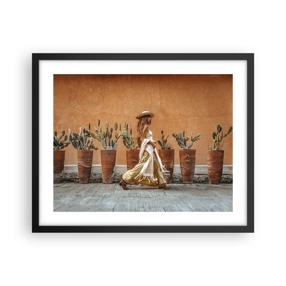 Póster en marco negro - Estilo hippie - 50x40 cm