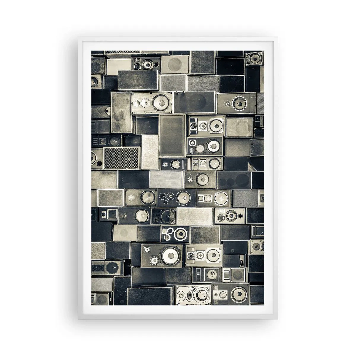 Póster en marco blanco - Y todo fluye - 70x100 cm