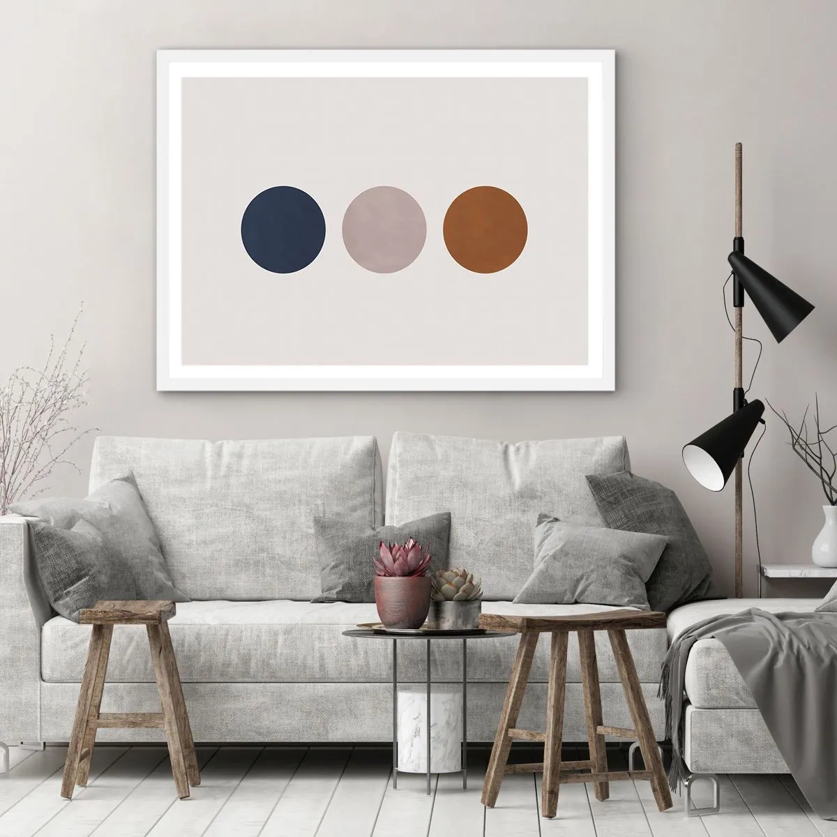 Póster en marco blanco - Símbolo de perfección - 50x40 cm