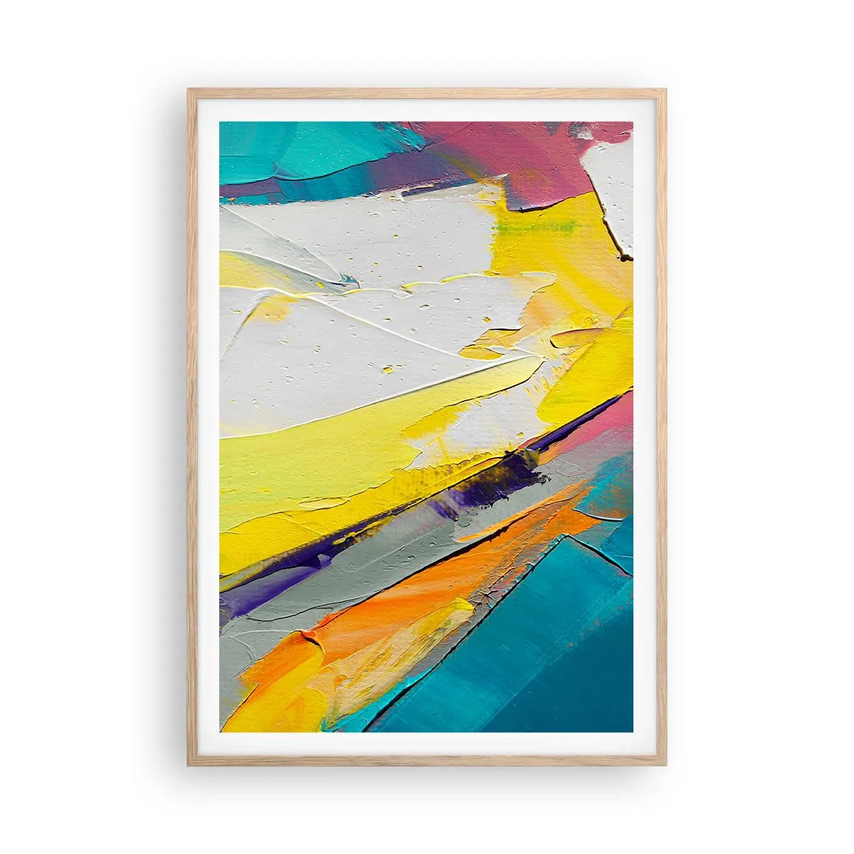 Póster en marco roble claro - Anatomía de la luz - 70x100 cm