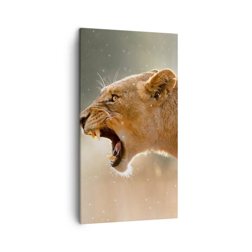 Cuadro sobre lienzo - Impresión de Imagen - Silencio, es mi turno de palabra - 45x80 cm