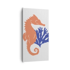 Cuadro sobre lienzo - Impresión de Imagen - En una pradera submarina - 65x120 cm