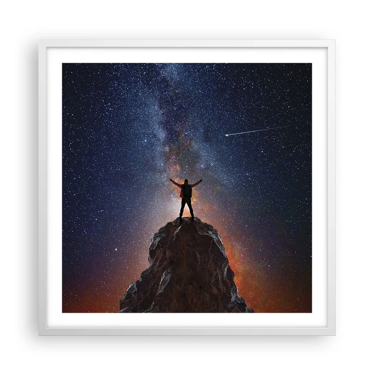 Póster en marco blanco - ¡El poder está conmigo! - 60x60 cm