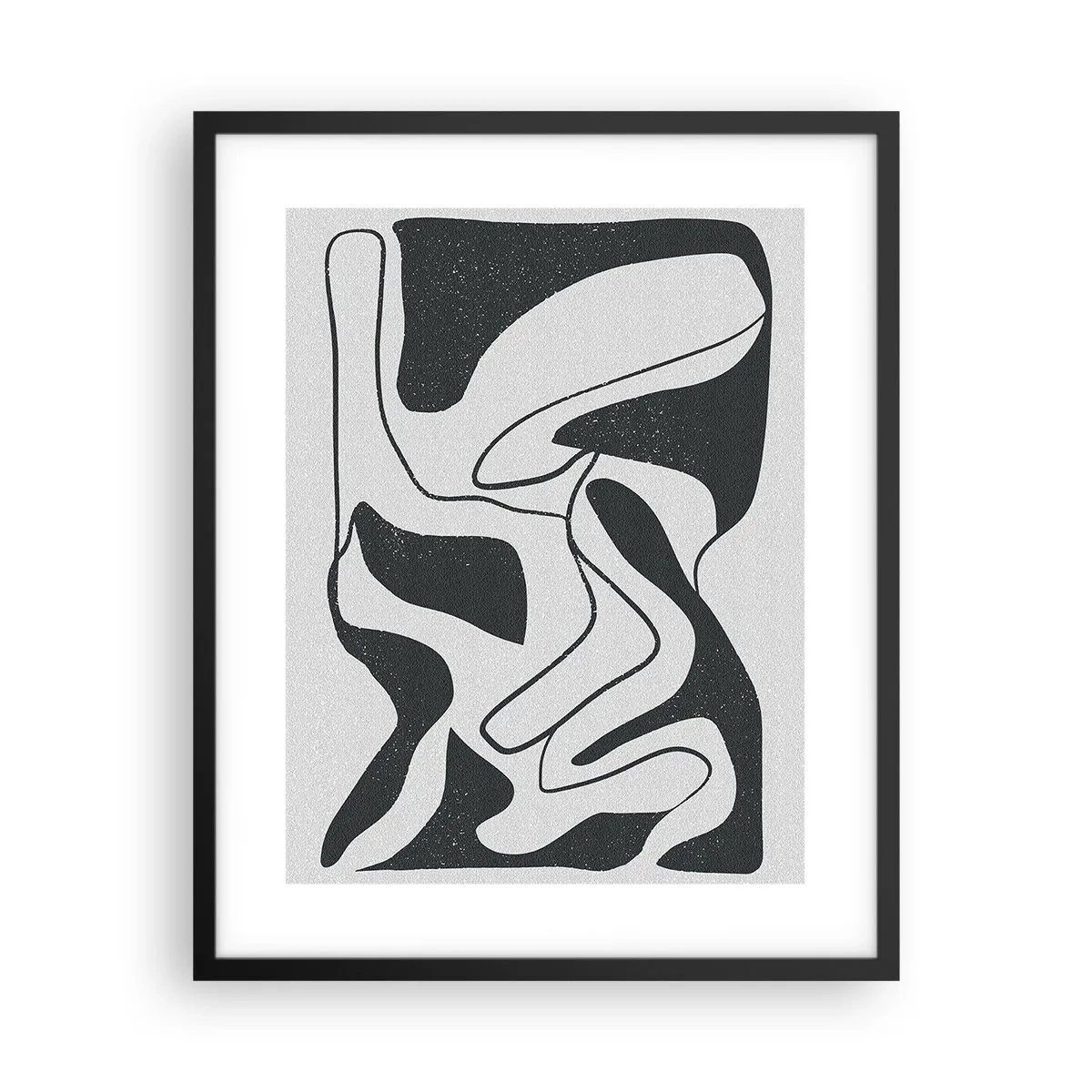 Póster en marco negro - Juego abstracto en un laberinto - 40x50 cm
