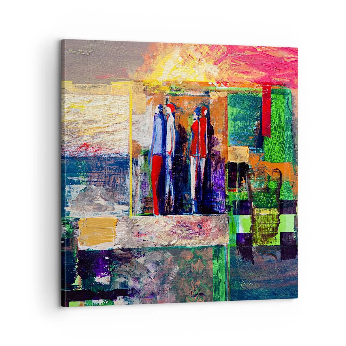 Cuadro sobre lienzo - Impresión de Imagen - Relaciones y emociones - 60x60 cm