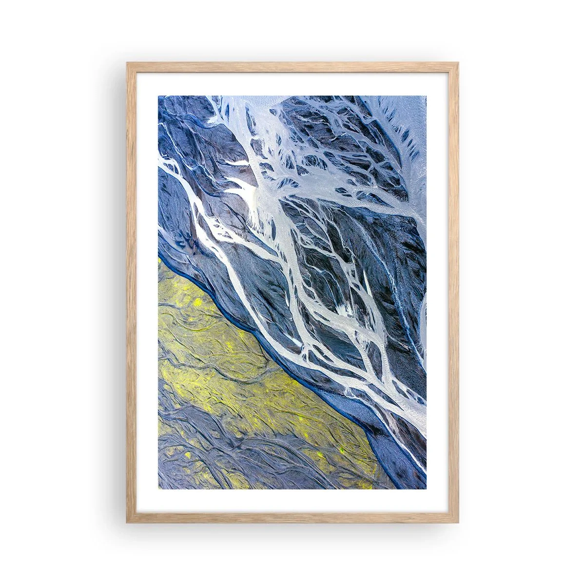 Póster en marco roble claro - Las pinturas rupestres de la naturaleza - 50x70 cm