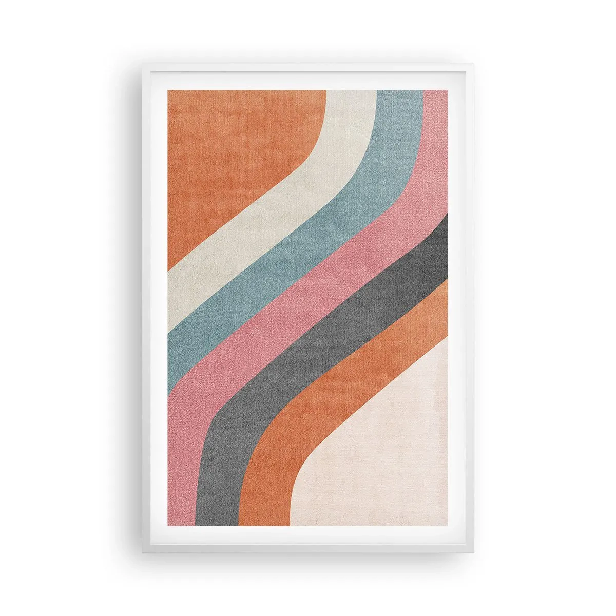 Póster en marco blanco - Composición diagonal - movimiento - 61x91 cm