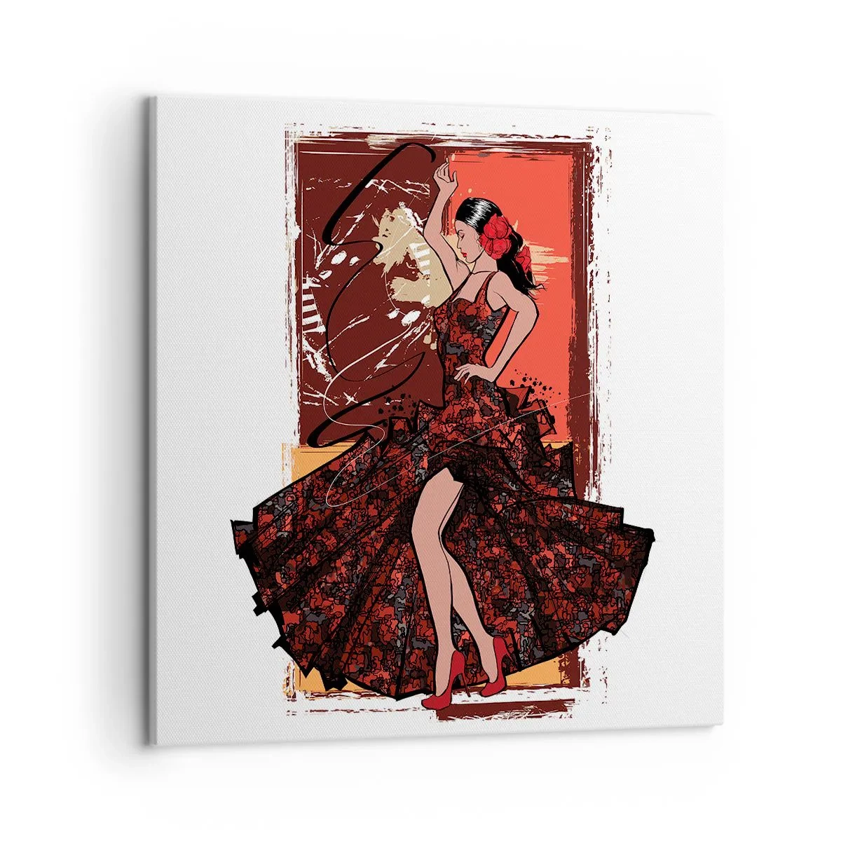 Cuadro sobre lienzo - Impresión de Imagen - El ritmo del corazón - 50x50 cm