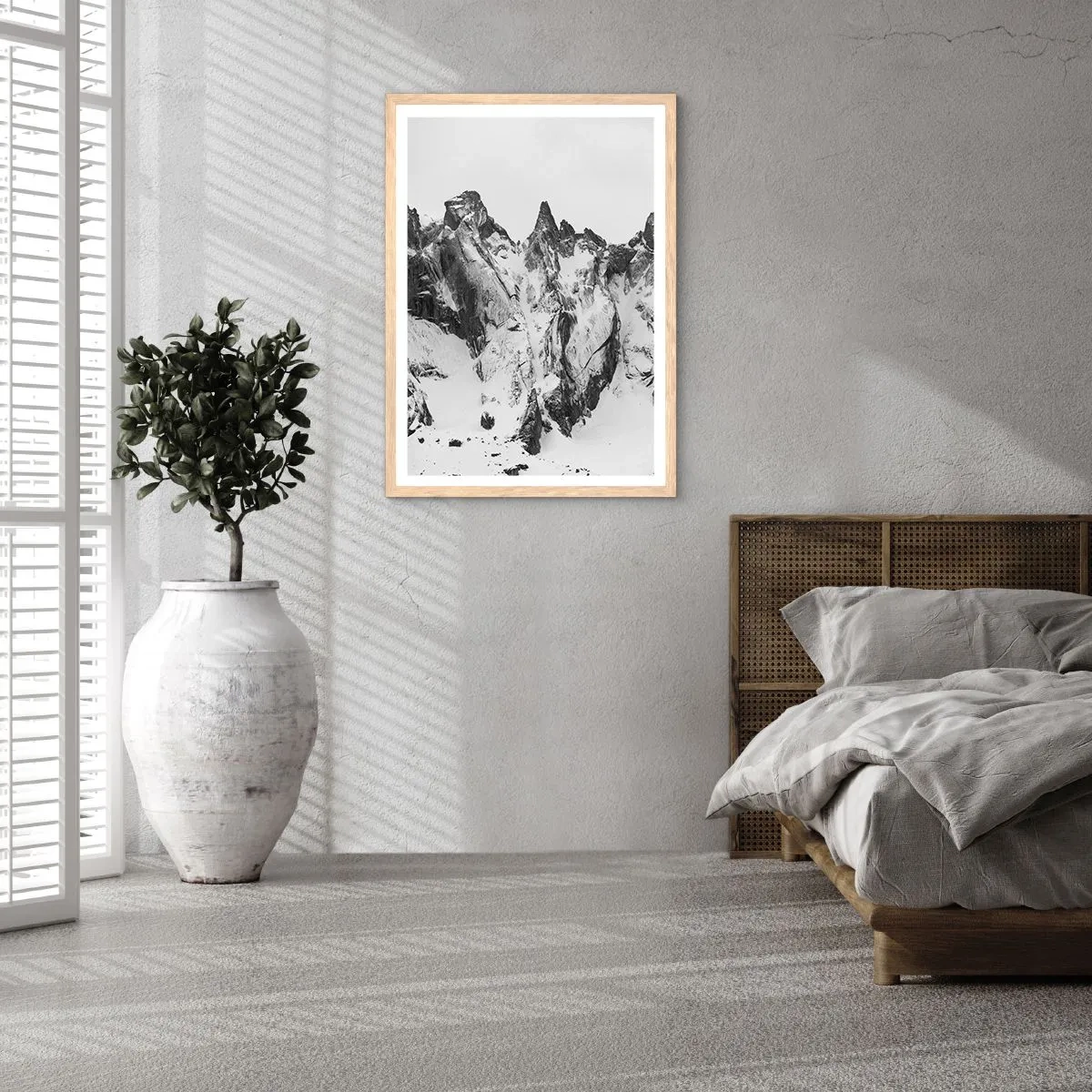 Póster en marco roble claro - Cresta amenazante - 50x70 cm