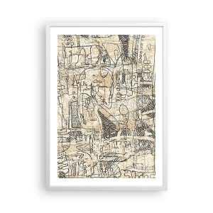 Póster en marco blanco - A la espera de ser descifrado - 50x70 cm