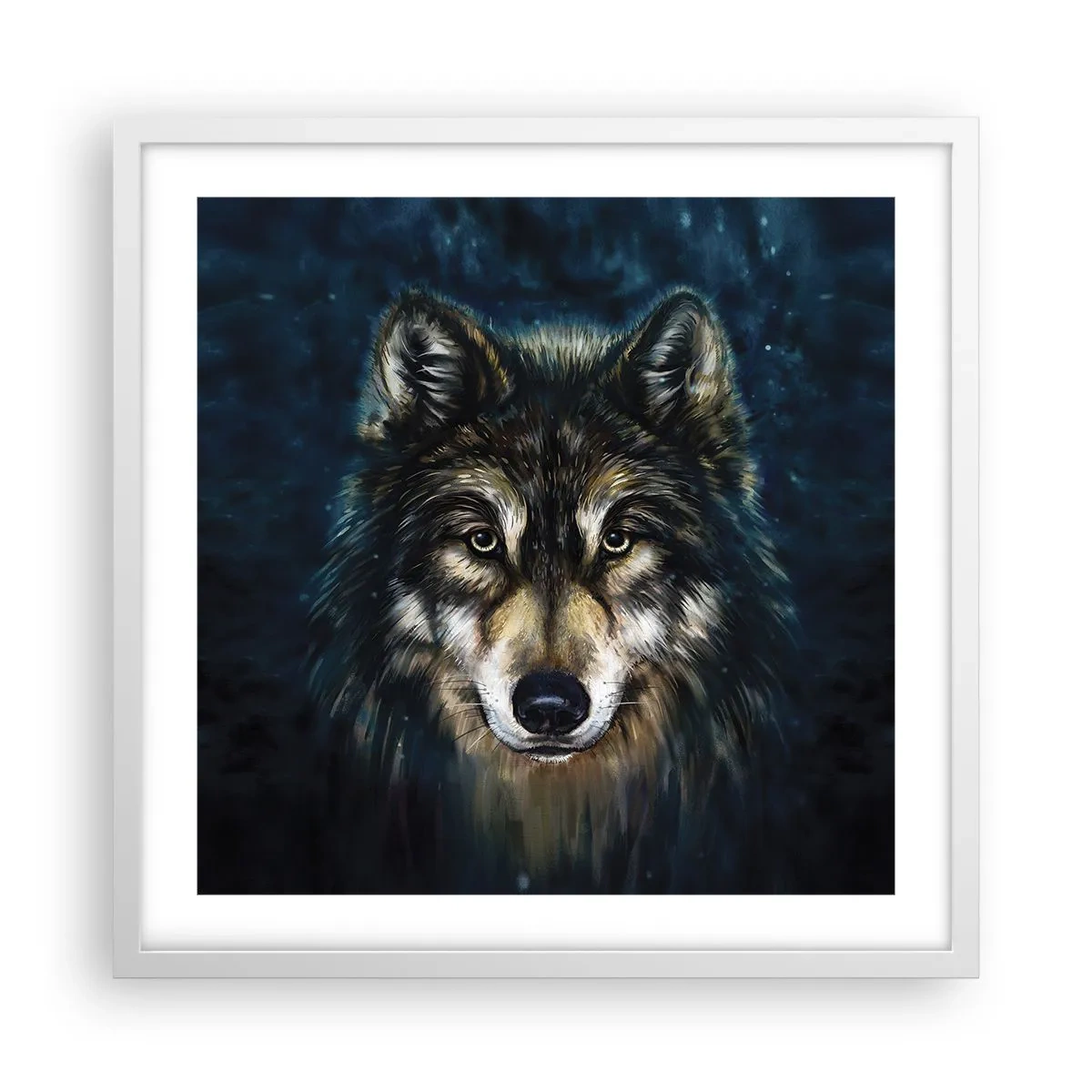 Póster en marco blanco - ¿Alfa? Y omega - 50x50 cm