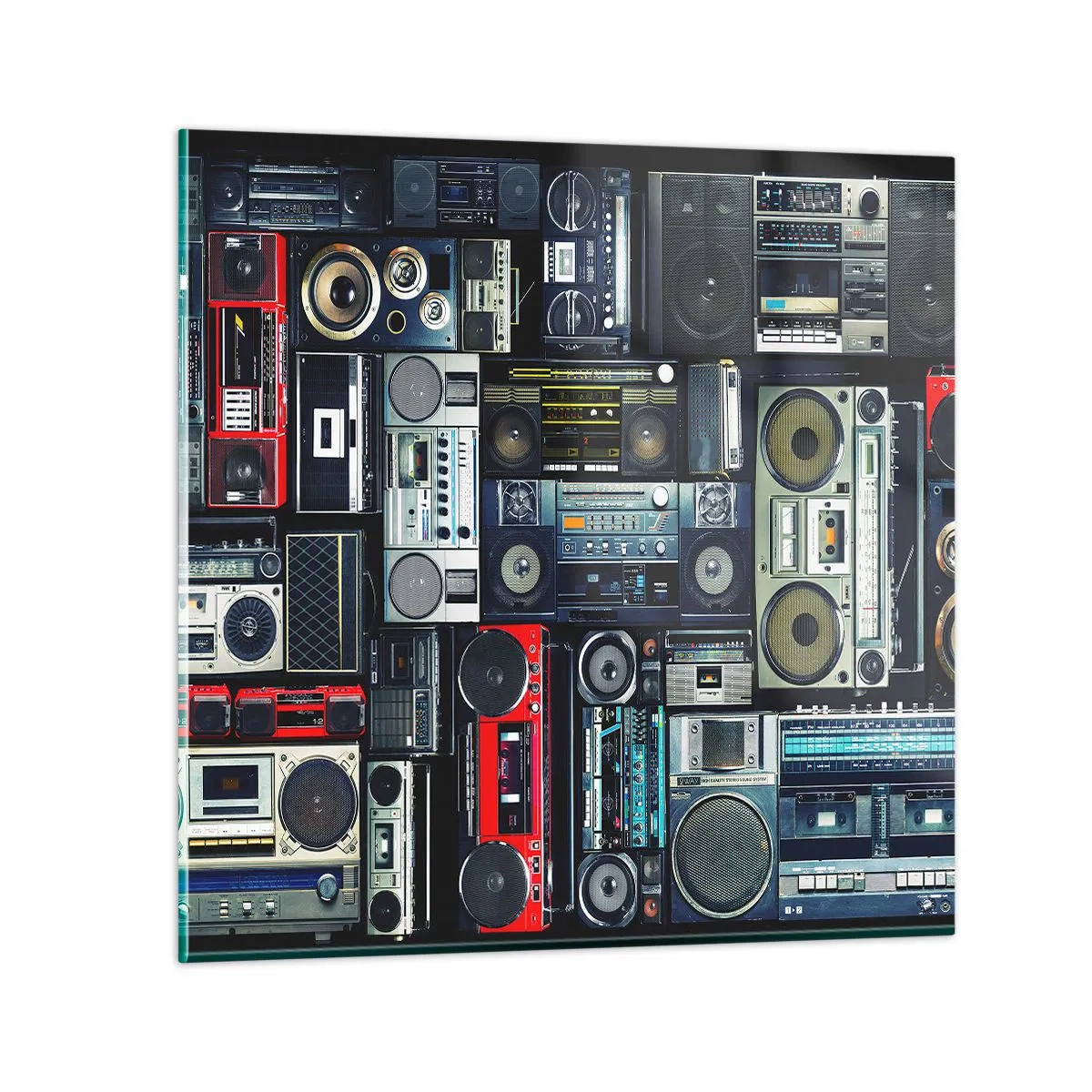 Cuadro sobre vidrio - Impresiones sobre Vidrio - Nostalgia de los 80. - 40x40 cm