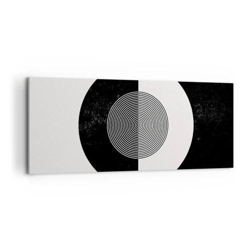 Cuadro sobre lienzo - Impresión de Imagen - Armonía en blanco y negro - 100x40 cm