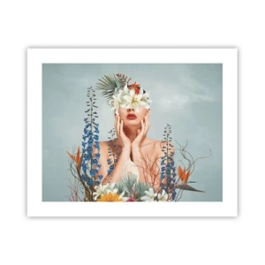 Póster - Mujer-flor - 50x40 cm
