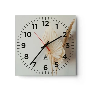 Reloj de pared - Reloj de vidrio - Armonía y consuelo - 30x30 cm