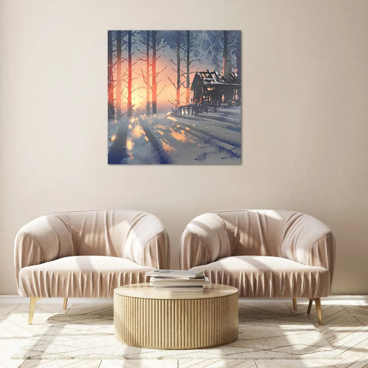 Cuadro sobre vidrio - Impresiones sobre Vidrio - Solo el sol es testigo - 60x60 cm