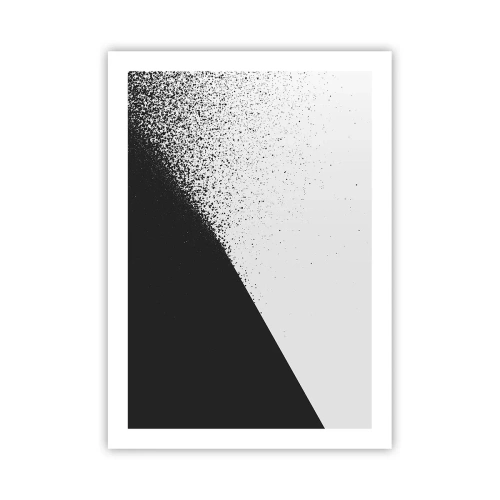 Póster - Patrón abstracto en blanco y negro - 50x70cm - Cada vez más rápido, cada vez más alto - Decoración de pared moderna para salón y dormitorio ARTTOR