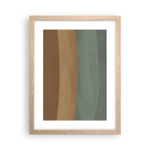 Póster en marco roble claro - Composición horizontal - 30x40 cm