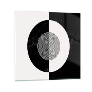 Cuadro sobre vidrio - Impresiones sobre Vidrio - Armonía en blanco y negro - 60x60 cm