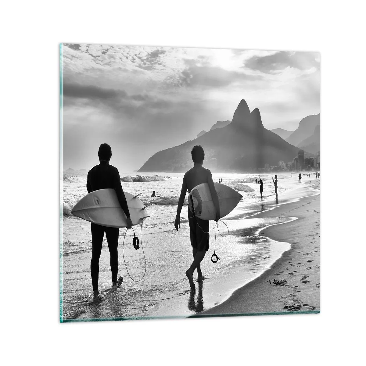 Cuadro sobre vidrio - Impresiones sobre Vidrio - Samba para una ola - 60x60 cm