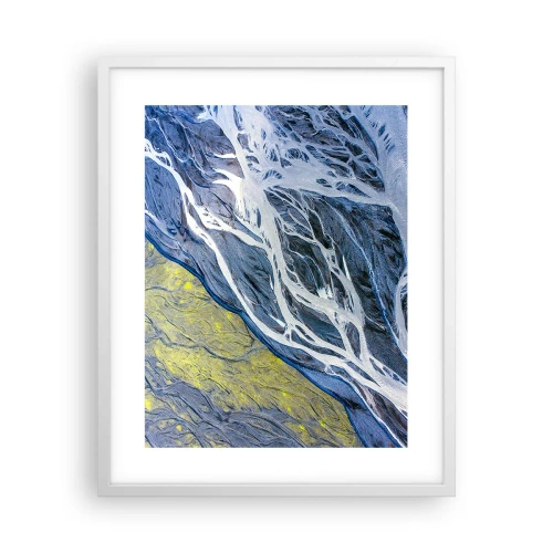 Póster en marco blanco - Las pinturas rupestres de la naturaleza - 40x50 cm