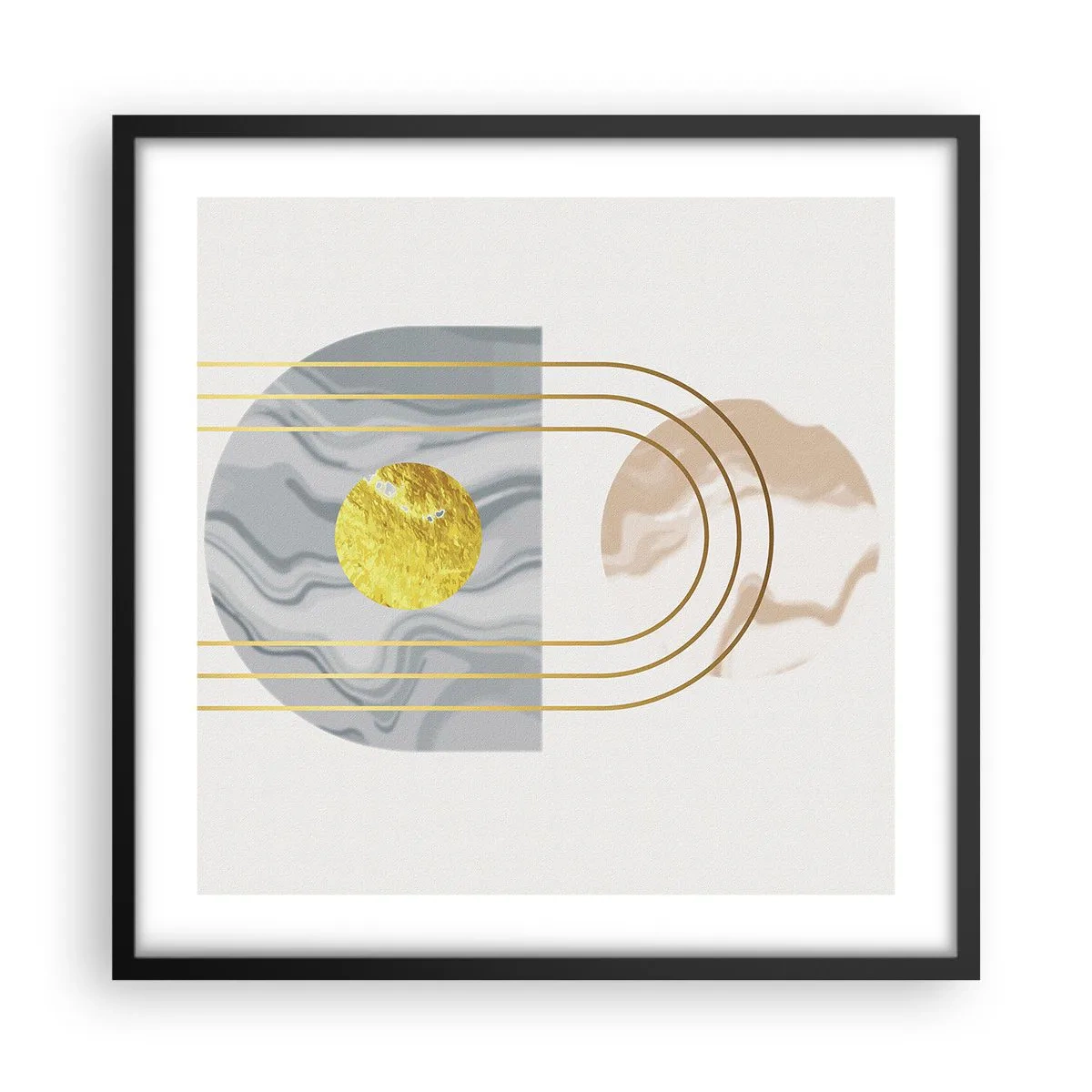 Póster en marco negro - Brillo y resplandor - 50x50 cm