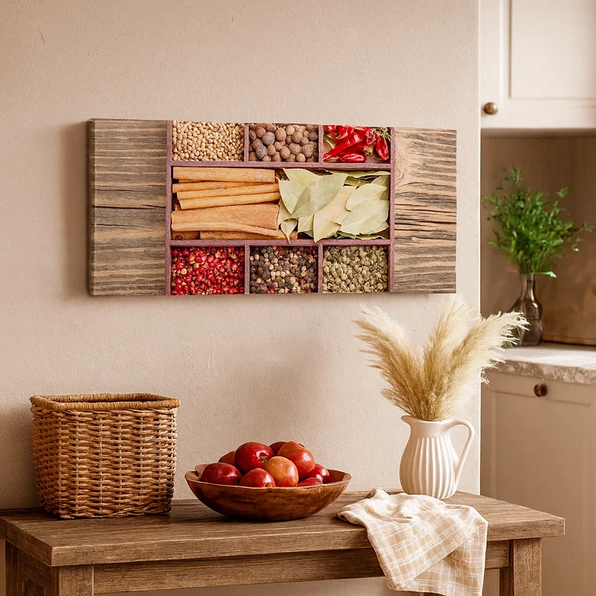 Cuadro sobre lienzo - Impresión de Imagen - Orden de formas, composición de aromas - 30x30 cm