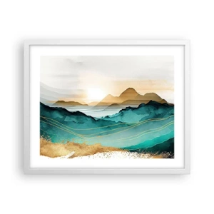 Póster en marco blanco - Al borde de la abstracción - paisaje - 50x40 cm