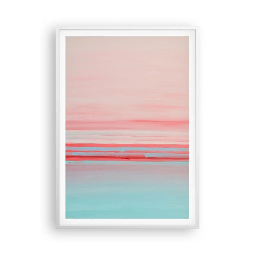 Póster en marco blanco - Abstracción al amanecer - 70x100 cm