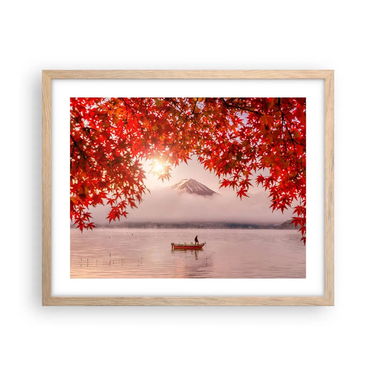 Póster en marco roble claro - Estilo japonés - 50x40 cm