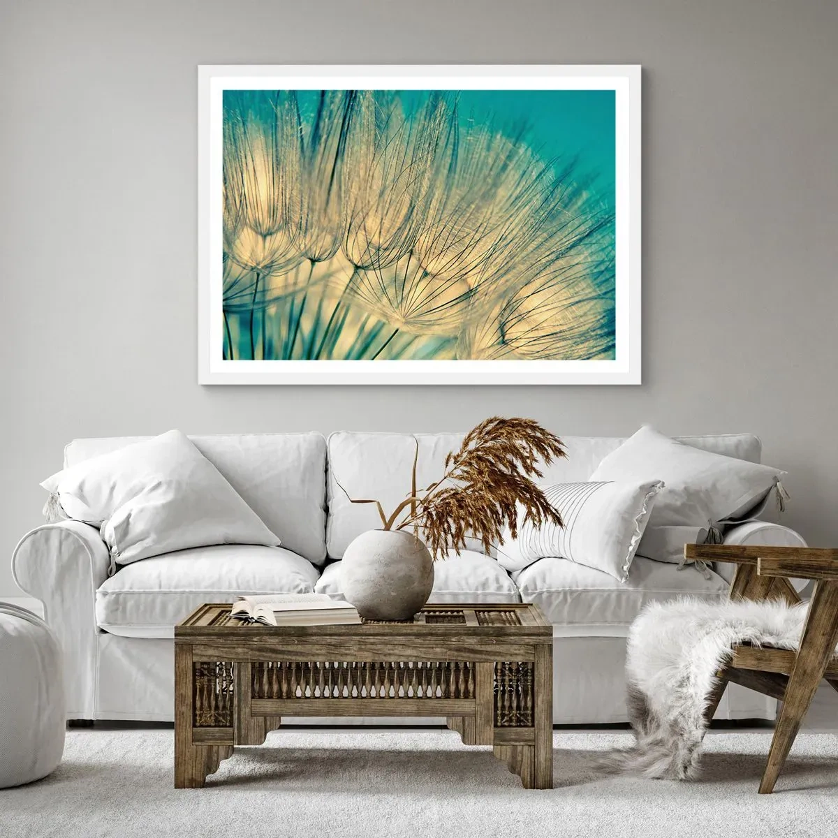 Póster en marco blanco - Esperando el viento - 40x30 cm