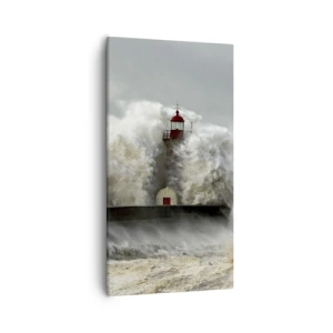 Cuadro sobre lienzo - Impresión de Imagen - La furia del océano - 55x100 cm
