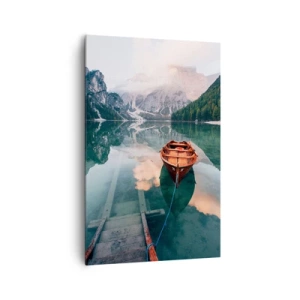 Cuadro sobre lienzo - Impresión de Imagen - El tranquilo sueño de las montañas - 80x120 cm